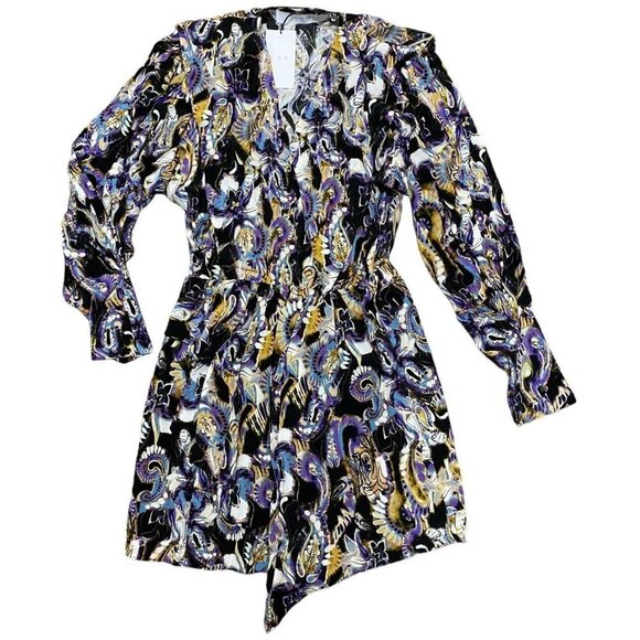 IRO Damie Dress Size 34 FR /US 2 Asymmetrical Mini Designer Luxury Western Boho - Picture 2 of 12